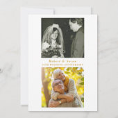 Invitation Photo minimale moderne 50e anniversaire de Mariage (Dos)