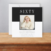 Invitation Photo minimale moderne 60e anniversaire