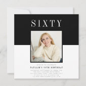 Invitation Photo minimale moderne 60e anniversaire (Devant)