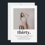 Invitation Photo minimale simple 30e anniversaire<br><div class="desc">Simple photo minime 30e anniversaire Invitation</div>