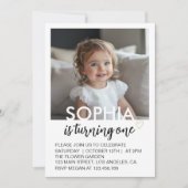 Invitation photo minimaliste Anniversaire de enfan (Devant)