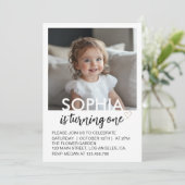 Invitation photo minimaliste Anniversaire de enfan (Debout devant)