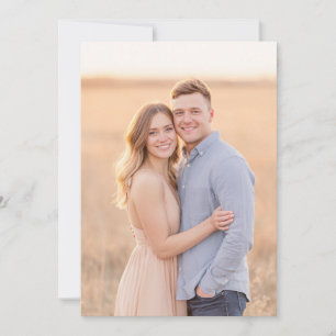 Invitation Photo minimaliste beige joyeux