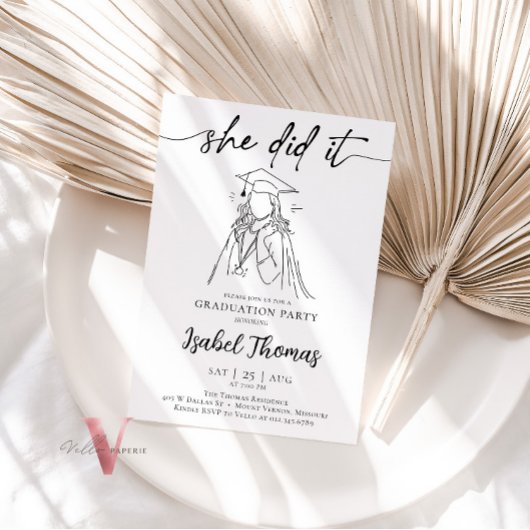 Invitation photo minimaliste blanc