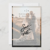 Invitation photo minimaliste blanc moderne (Devant)