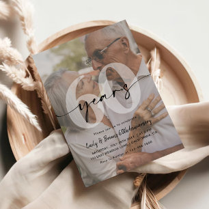 Invitation Photo minimaliste du 60e anniversaire du Mariage