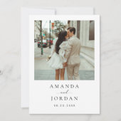 Invitation Photo minimaliste Enregistrer la date (Devant)