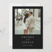 Invitation Photo minimaliste Enregistrer la date (Devant)