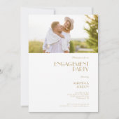 Invitation Photo minimaliste Gold Modern Deco (Devant)