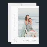 Invitation photo minimaliste moderne<br><div class="desc">Présentant le minimaliste moderne de mariage photo Invitation,  parfait pour le couple moderne à la recherche de sophistication et de romance. Cette invitation présente un design minimaliste noir et blanc,  mettant en valeur une belle photo d'un couple.</div>
