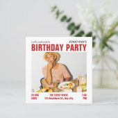 Invitation photo minimaliste moderne (Debout devant)