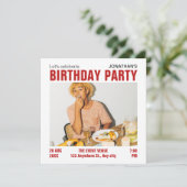 Invitation photo minimaliste moderne (Debout devant)