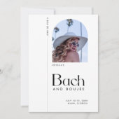 Invitation Photo minimaliste moderne "Bach & Boujee" (Devant)