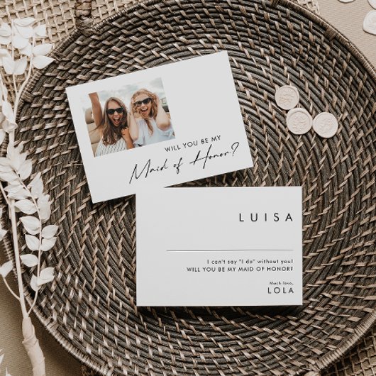 Invitation Photo minimaliste moderne de la proposition d'honn