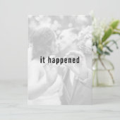 Invitation Photo minimaliste Moderne Réception Mariée (Debout devant)