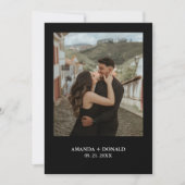 Invitation Photo minimaliste Monogram Engagement Party (Devant)