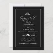 Invitation Photo minimaliste Monogram Engagement Party (Dos)