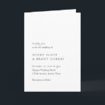 Invitation Photo minimaliste noir et blanc Mariage moderne<br><div class="desc">Moderne tout en un faire-part de mariage plié avec une mise en page simple et minimale avec polices serif et script. Utilisez le modèle pour ajouter votre photo préférée.</div>