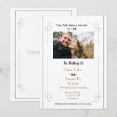 Invitation Photo minimaliste personnalisée (Devant / Derrière)