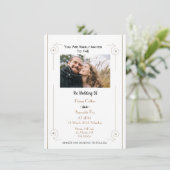 Invitation Photo minimaliste personnalisée (Debout devant)