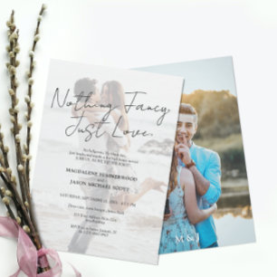 Invitation Photo Minimaliste Rien De Fancy Just Love Script