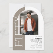 Invitation Photo minime de CINQUANTE Arc 50e anniversaire (Devant)