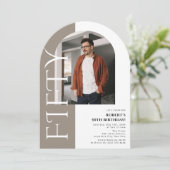 Invitation Photo minime de CINQUANTE Arc 50e anniversaire (Debout devant)