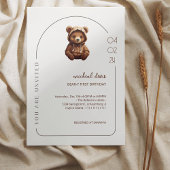 Invitation Photo minime mignonne Ours-y Premier bébé Annivers