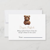 Invitation Photo minime mignonne tombole de couche bébé de l' (Devant)