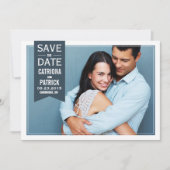 Invitation Photo Mod Double Frame Enregistrer la date de l'an (Devant)