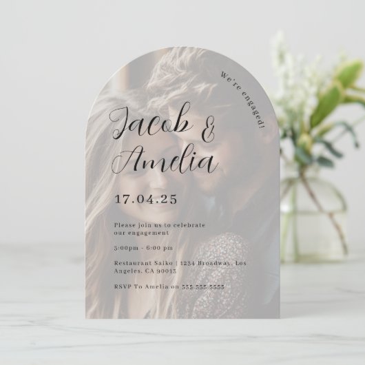 Invitation Photo Modern Arch (Debout devant)