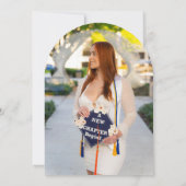 Invitation Photo Modern Arch Graduate Script Graduate Party (Dos)