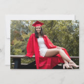 Invitation Photo Modern Arch Graduate Script Graduate Party (Dos)