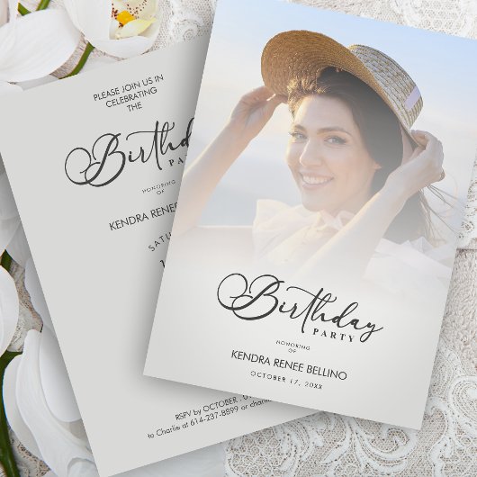 Invitation Photo Modern Transparency Overlay Vellum Effect