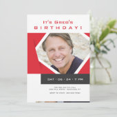 Invitation photo moderne (Debout devant)