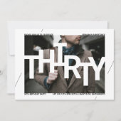 Invitation photo moderne 30e anniversaire (Devant)