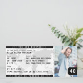 Invitation Photo moderne 40e anniversaire de la fête d'embarq (Debout devant)