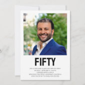 Invitation Photo moderne 50th Birthday Party (Devant)
