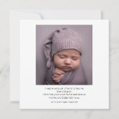 Invitation Photo moderne à double face Proposition de parrain (Dos)