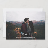 Invitation Photo moderne avec Mariage Bourgogne - Horizontal (Dos)