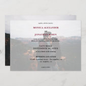 Invitation Photo moderne avec Mariage Bourgogne - Horizontal (Devant / Derrière)