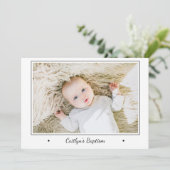 Invitation Photo moderne Baby Christening Baptême (Debout devant)