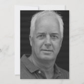 Invitation Photo moderne Black 65e anniversaire (Dos)