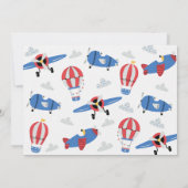 Invitation Photo moderne Blue Comment le temps vole 1er anniv (Dos)