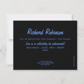 Invitation photo moderne Blue Tassle Graduation (Dos)
