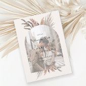 Invitation Photo moderne Boho Pampasgras