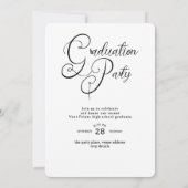 Invitation Photo moderne Bold Black & White Diplôme islamique (Dos)