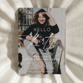 Invitation Photo moderne Bonjour Trente-dixième fête d'annive