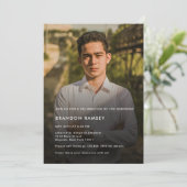 Invitation Photo Moderne Célébration De La Vie (Debout devant)