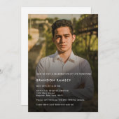 Invitation Photo Moderne Célébration De La Vie (Devant / Derrière)